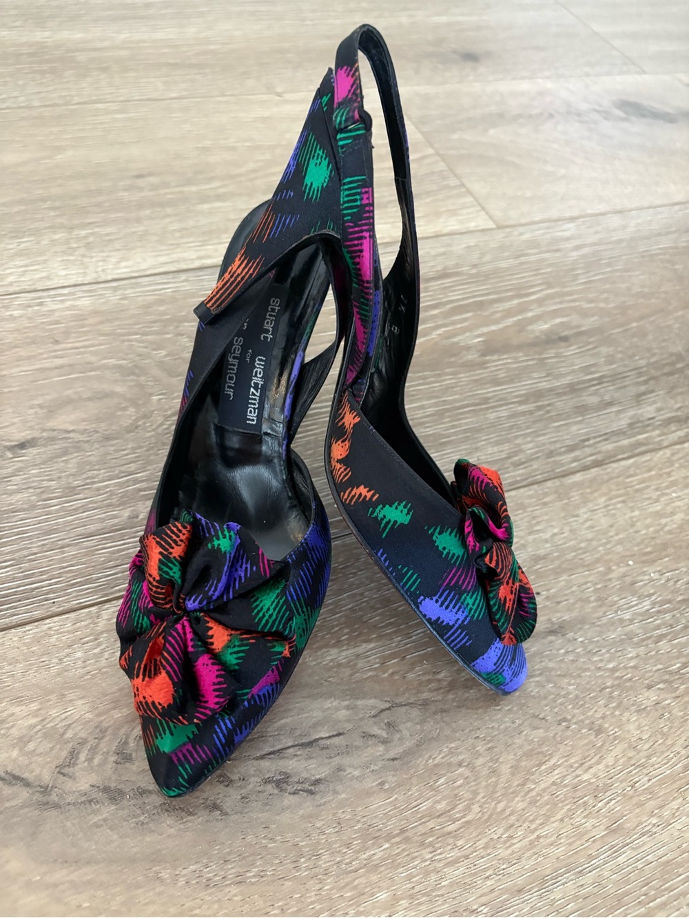 Vintage Stuart Weitzman Matching Heels & Clutch Set | 90s Designer - Picture 11 of 14